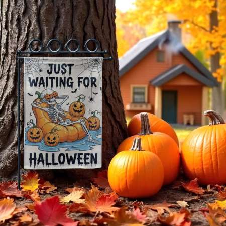 Spooky Halloween Flag for Outdoor Yard & Porch Decoration