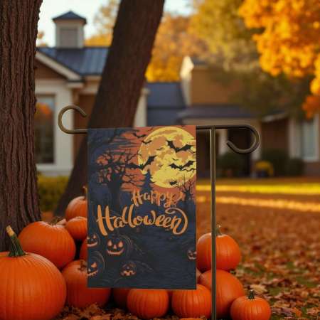 Spooky Trail Yard Flag – Durable Halloween Garden Decoration