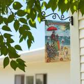 Summerween Beach Flag for Funny Halloween Yard Decor