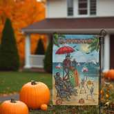 Summerween Beach Flag for Funny Halloween Yard Decor