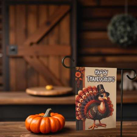 Thanksgiving Garden Banner Fall Outdoor Decor | Farmhouse Style