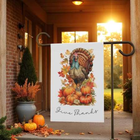Thanksgiving Garden Flag for Fall Outdoor Decor