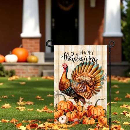 Thanksgiving Garden Flag for Fall Outdoor Decor