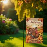 Thanksgiving Garden Flag for Fall Yard Decor