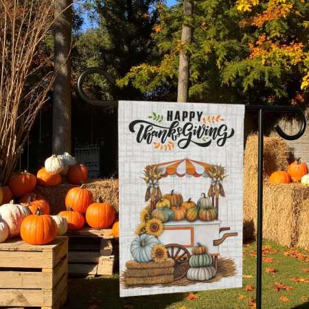 Thanksgiving Garden Flag for Fall Décor | Festive Outdoor Accent