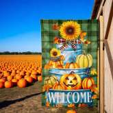 Thanksgiving Garden Flag for Fall Yard Decoration