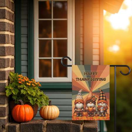 Thanksgiving Garden Flag Sublimation Design for DIY Decor