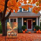 Thanksgiving Garden Flag Sublimation Design for DIY Decor