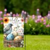Welcome Spring Garden Flag with Bird Nest Design | Durable Decor