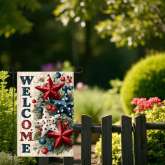 Americana Garden Flag Patriotic Welcome Decor Durable Outdoor