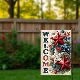 Americana Garden Flag Patriotic Welcome Decor Durable Outdoor