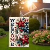 Americana Garden Flag, Patriotic Welcome Flag