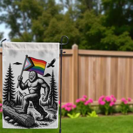 Bigfoot Yard Decor | Funny LGBTQ+ Outdoor Pride Decoration