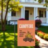 Campfire Flag - Rustic Outdoor Camping Gathering Decor