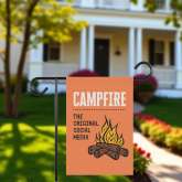 Campfire Flag, Rustic Outdoor Camping Social Gathering Decor