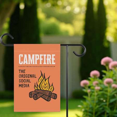 Campfire Flag - Rustic Outdoor Camping Gathering Decor