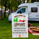 Camping Garden Flag | Outdoor Campfire Yard Decoration