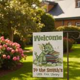 Custom Dragon Yard Flag | Cute Sleeping Garden Decor