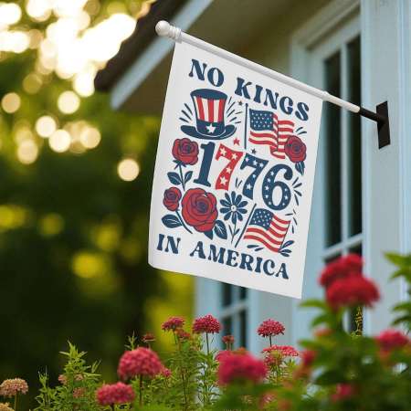 Democratic Garden Flag - Anti Trump Political Yard Decor