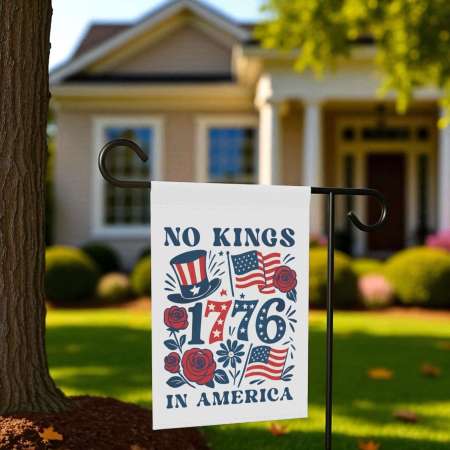 Democratic Garden Flag - Anti Trump Political Yard Decor