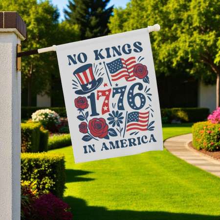 Democratic Garden Flag - Anti Trump Political Yard Decor