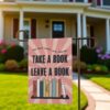 Free Library Yard Flag | Take a Book Leave a Book Sign