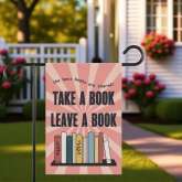Free Library Yard Flag | Take a Book Leave a Book Sign