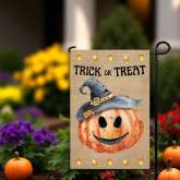 Halloween Flag with Pumpkin Trick or Treat Design