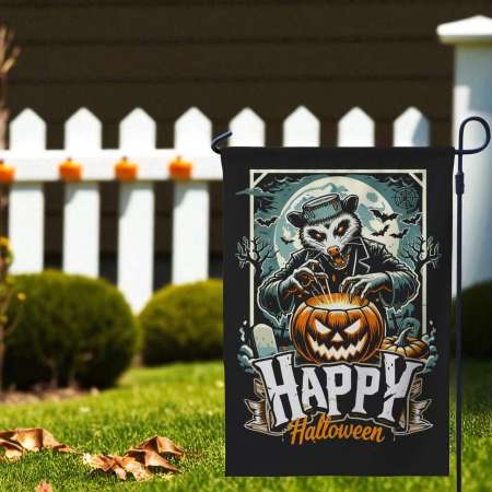 Halloween Garden Flag - Spooky Yard Decor for Outdoors