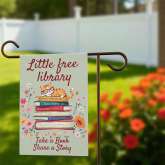 Little Free Library Flag | Reading Garden Yard Decor