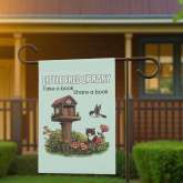 Little Library Garden Flag, Outdoor Reading Yard Decoration