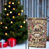 Merry Christmas Flag | Holiday Gnome Garden Decor