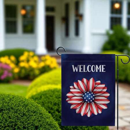 Patriotic Garden Flag Durable Flower Decor for Outdoor Pride