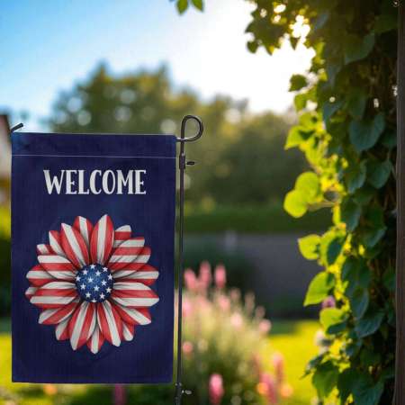Patriotic Garden Flag Durable Flower Decor for Outdoor Pride