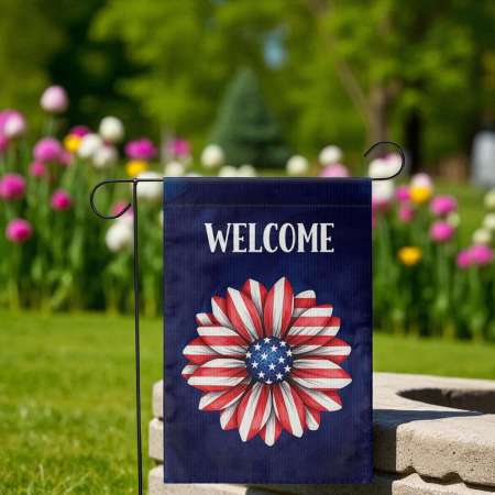 Patriotic Garden Flag Durable Flower Decor for Outdoor Pride