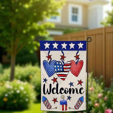 Yard Welcome Flag Durable American Garden Decor
