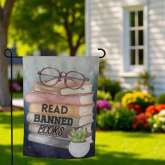 Read Banned Books Flag, Political Reading Garden Decor