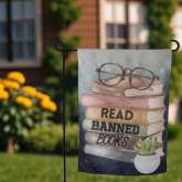 Read Banned Books Flag | Political Reading Garden Decor