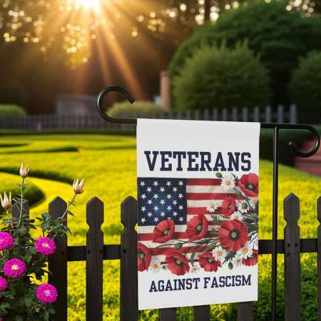 Veterans Yard Flag - Anti-Fascism Outdoor Banner for Justice