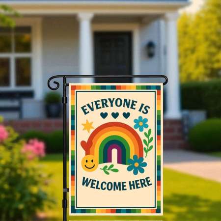 Welcome Garden Flag | Inclusive Decor for Yard or Porch